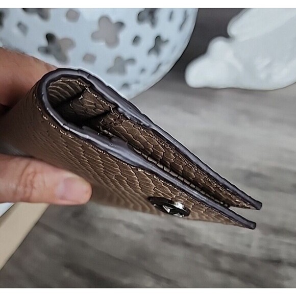 Western Ranger Rodeo Wallet Light Green Leather Reptile Embosed Faux Lonestar - Picture 3 of 8